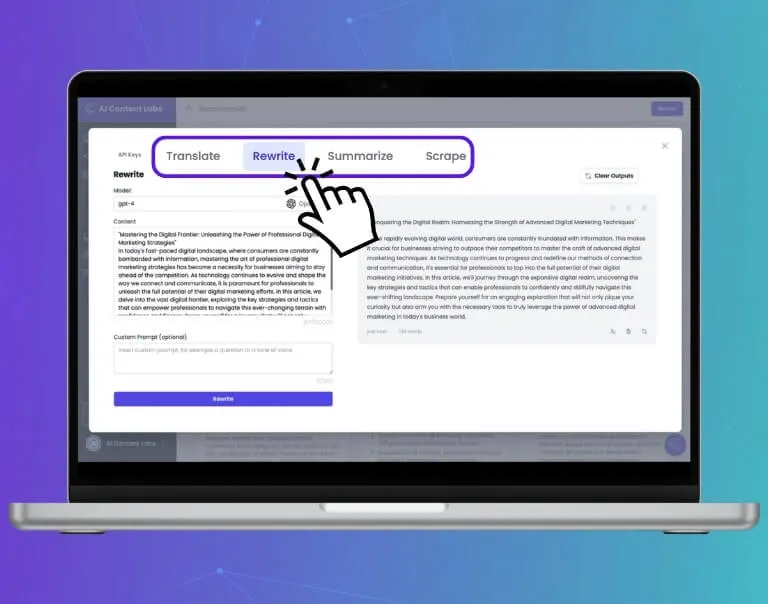 Tailored Content Generation